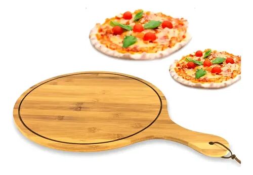 TABLA DE BAMBU CON MANGO PARA PIZZA