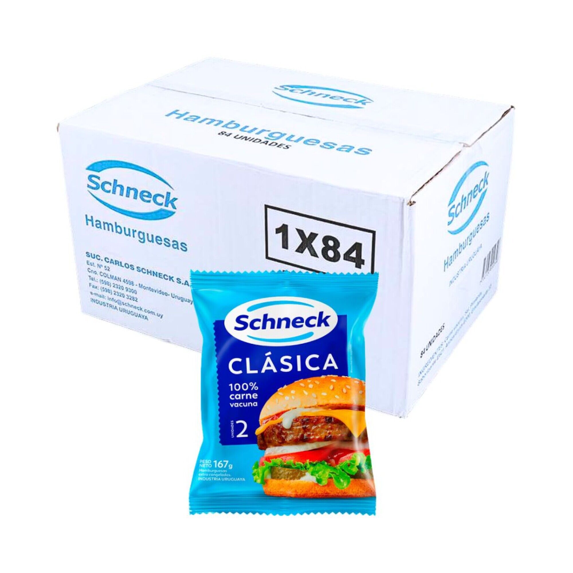Caja hamburguesas Schneck (42paq) x84un