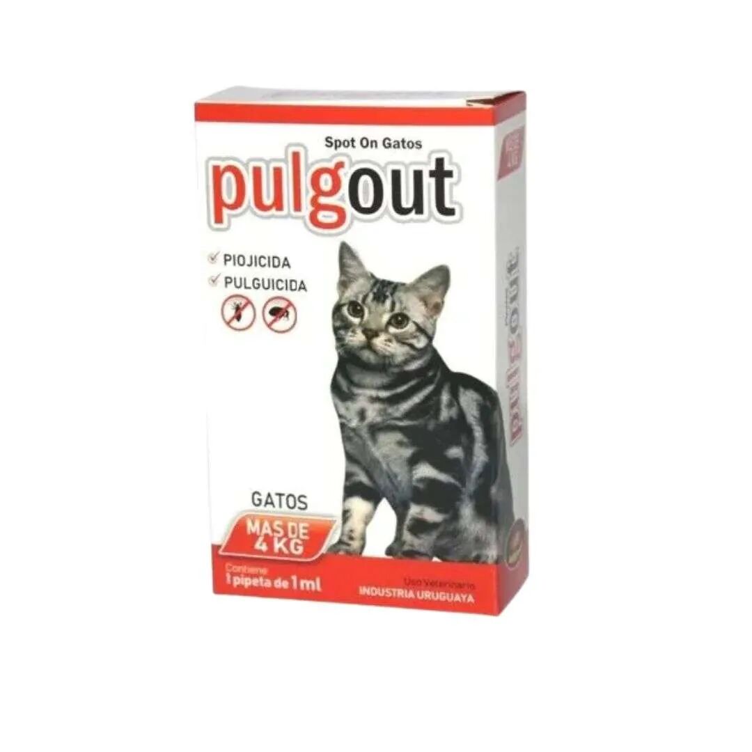 Pipeta Pulgout Gatos -4 kg